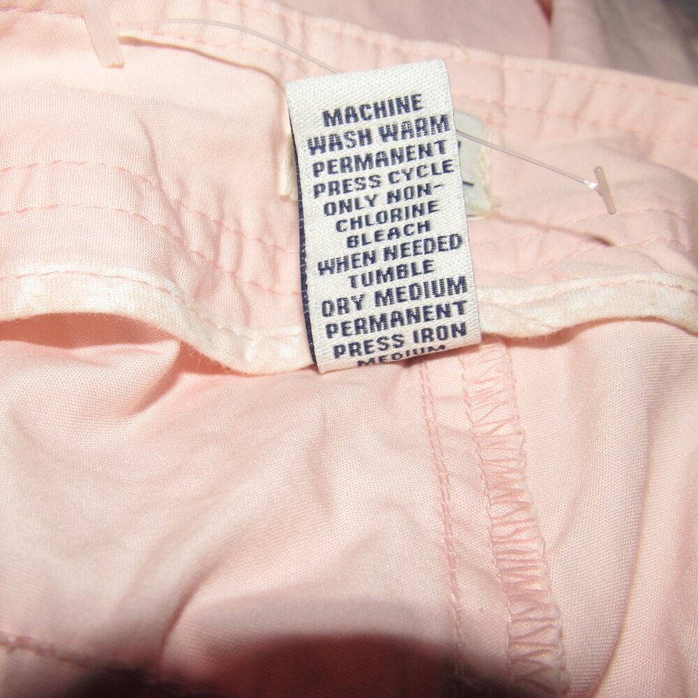 G.H. Bass Peach Cotton Cropped Pants Size 8 | Seashell Pin | Beachy Coastal Chic - Picture 7 of 9